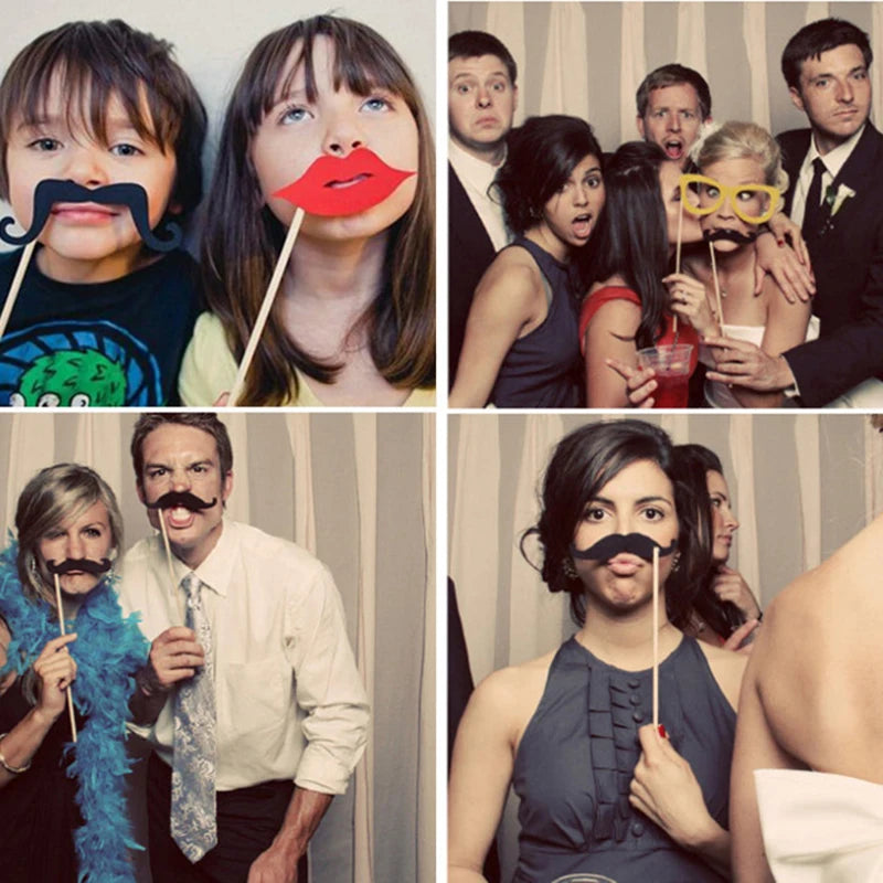 23pcs Team Bride to Be Paper Photo Booth Props Mask Photobooth Bachelorette Party Bridal Shower Wedding Decoration Supplies