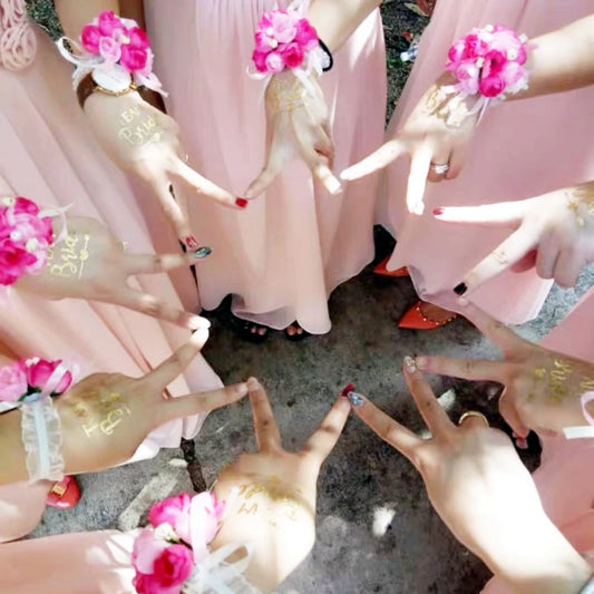 10Pcs Metallic Gold Bride To Be Tattoos Gold Bride Tribe Tattoos Bachelorette Party Accessories Bachelorette Party Supplies