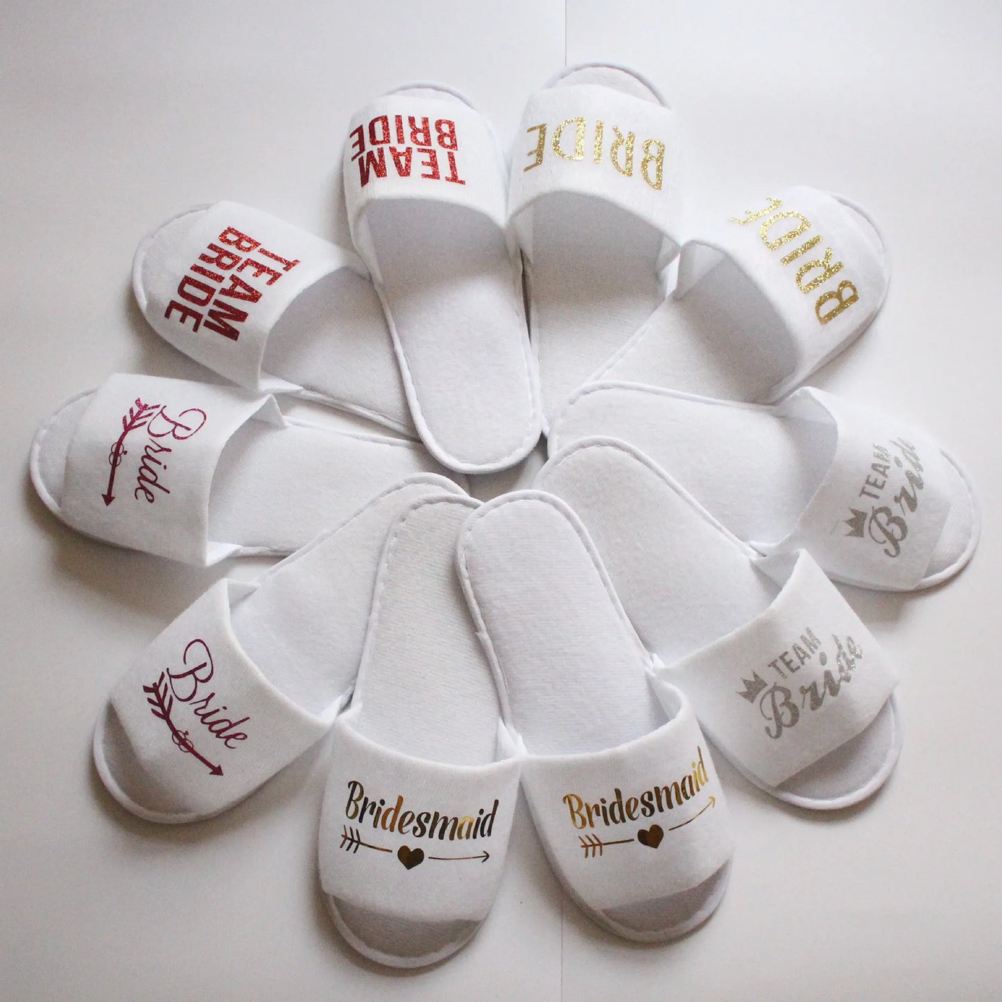 Bride To Be many variations Slippers Team Bride Shower Wedding Decoration Bridesmaid Hen Party Soft Slippers Ladies Hot Stamping Letter Slippers