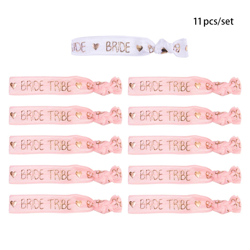 Rose Gold Bride To Be variations of Satin Sash Hairband Bridal Shower Wedding Decorations Hen Night Gifts Bachelorette Party Supplies