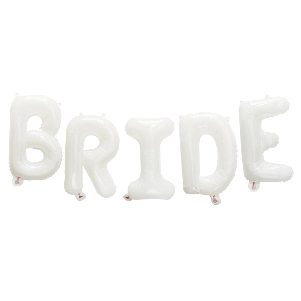 White Bride to be Letter Balloon Banner Bachelorette Hen Night Party Bridal Shower Engagement Party Wedding Decorations