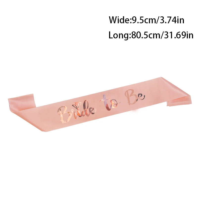 Rose Gold Bride To Be variations of Satin Sash Hairband Bridal Shower Wedding Decorations Hen Night Gifts Bachelorette Party Supplies