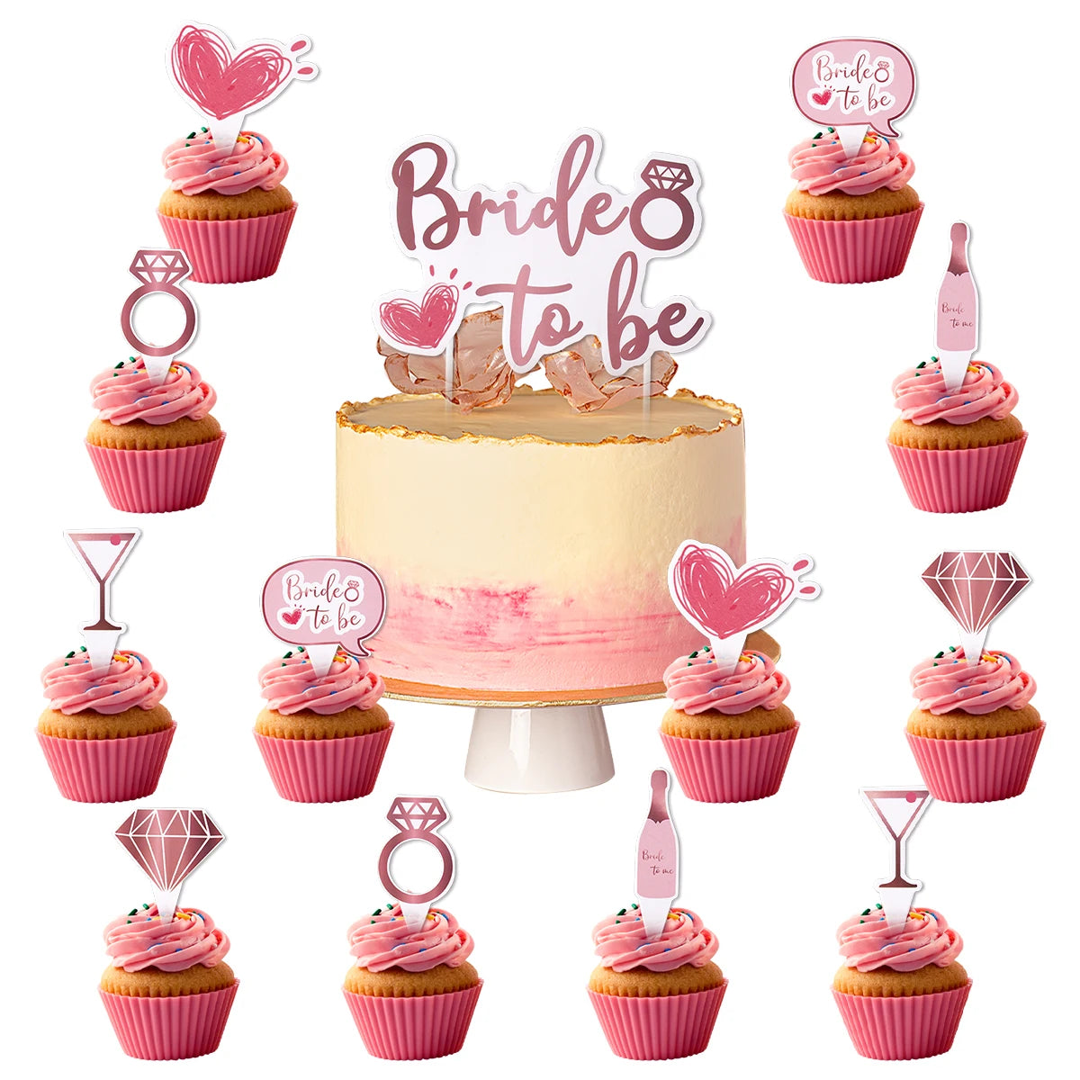 Bride To Be Tableware Cups Plate paper products Variations of Bachelorette Party Bridal Shower Gift Wedding Decorations