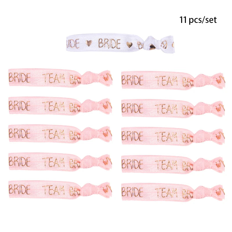 Rose Gold Bride To Be variations of Satin Sash Hairband Bridal Shower Wedding Decorations Hen Night Gifts Bachelorette Party Supplies