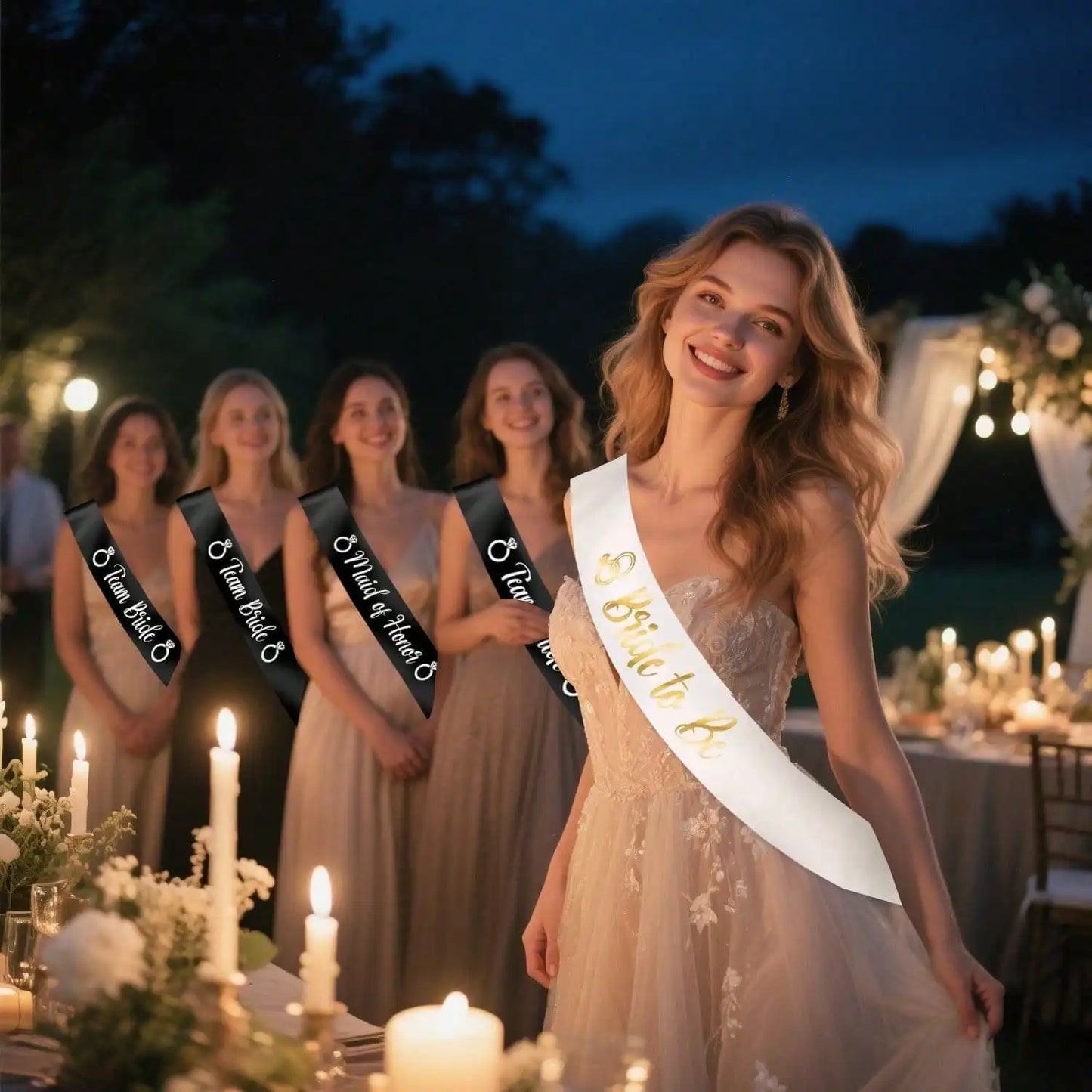 Bride To Be Maid Of Honor 4 different sets to choose from Sash Veil Glasses Set Wedding Party bachelorette Party Bridesmaid