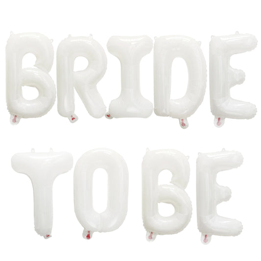 White Bride to be Letter Balloon Banner Bachelorette Hen Night Party Bridal Shower Engagement Party Wedding Decorations