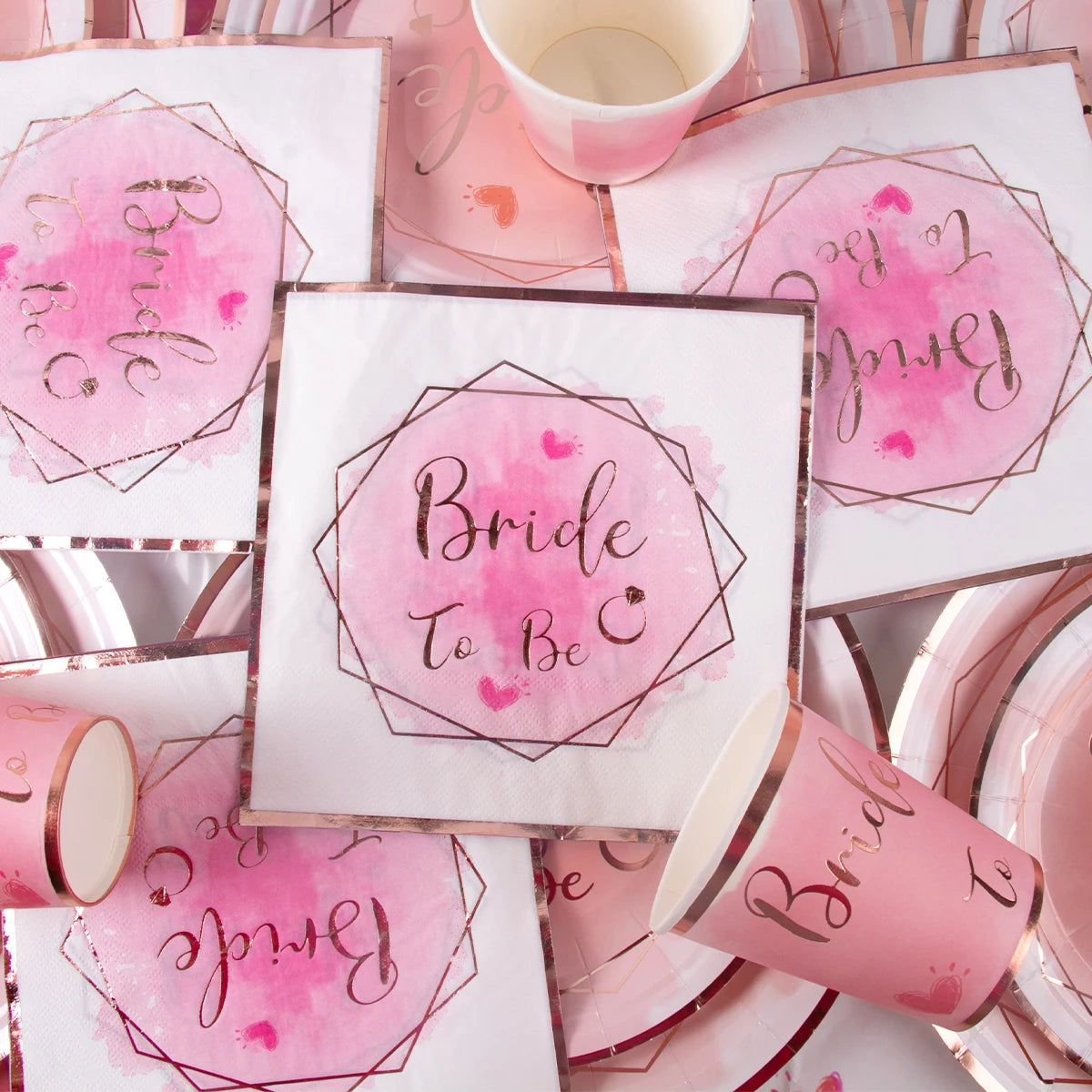 Bride To Be Tableware Cups Plate paper products Variations of Bachelorette Party Bridal Shower Gift Wedding Decorations