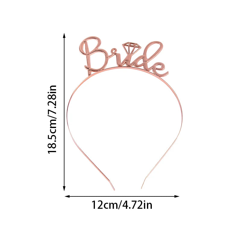 Rose Gold Bride To Be variations of Satin Sash Hairband Bridal Shower Wedding Decorations Hen Night Gifts Bachelorette Party Supplies